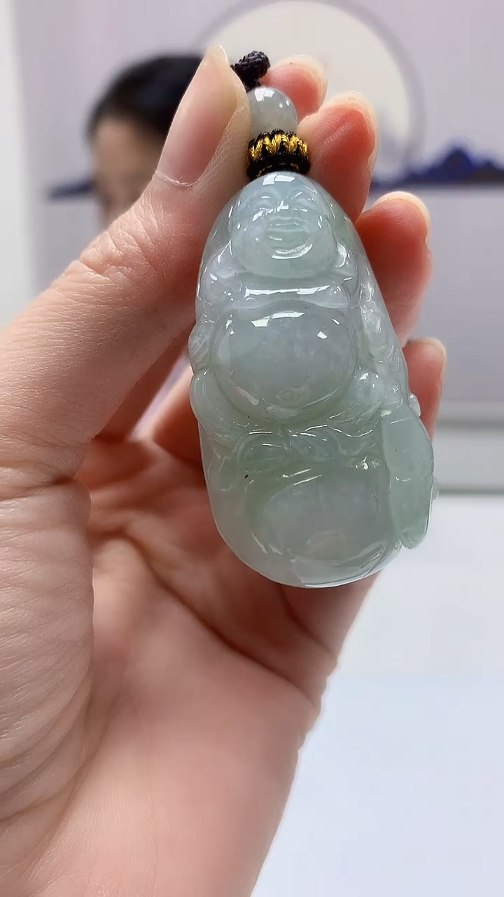 【闪购商品】定制翡翠未镶嵌4902zm-毛货挂件101佛公