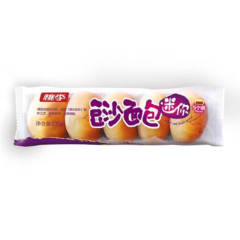 桃李迷你豆沙面包107g