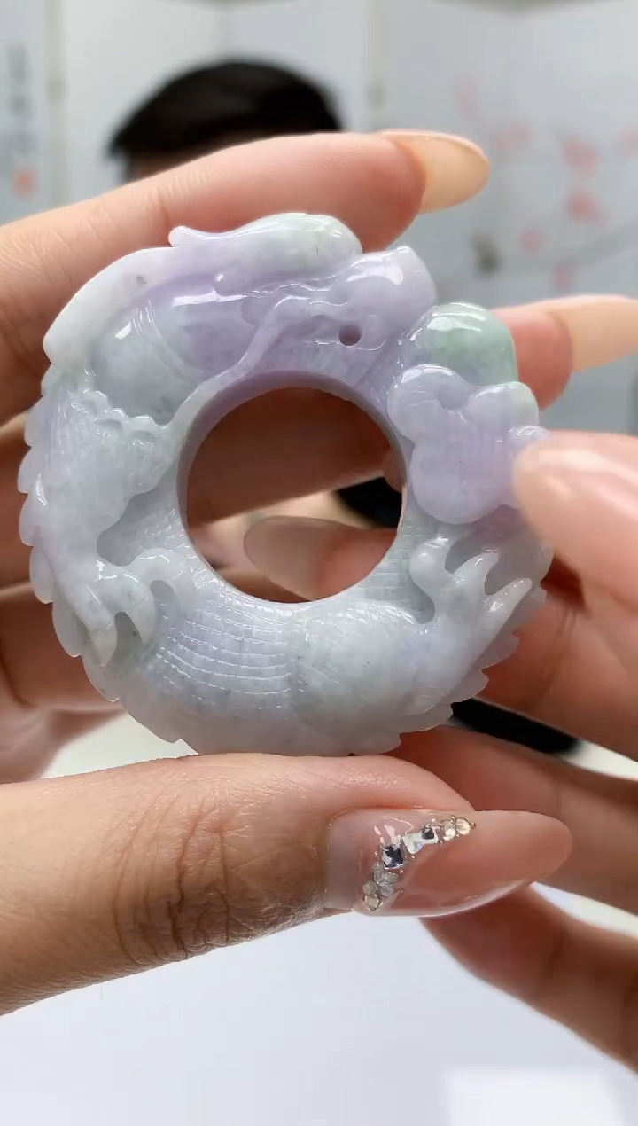 【闪购商品】定制翡翠未镶嵌5152MM-毛货挂件14