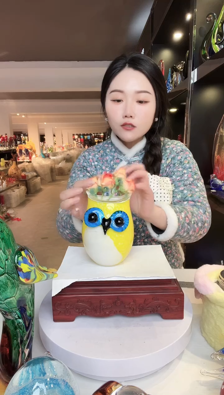 【闪购商品】茶盏琉璃摆件家居摆件