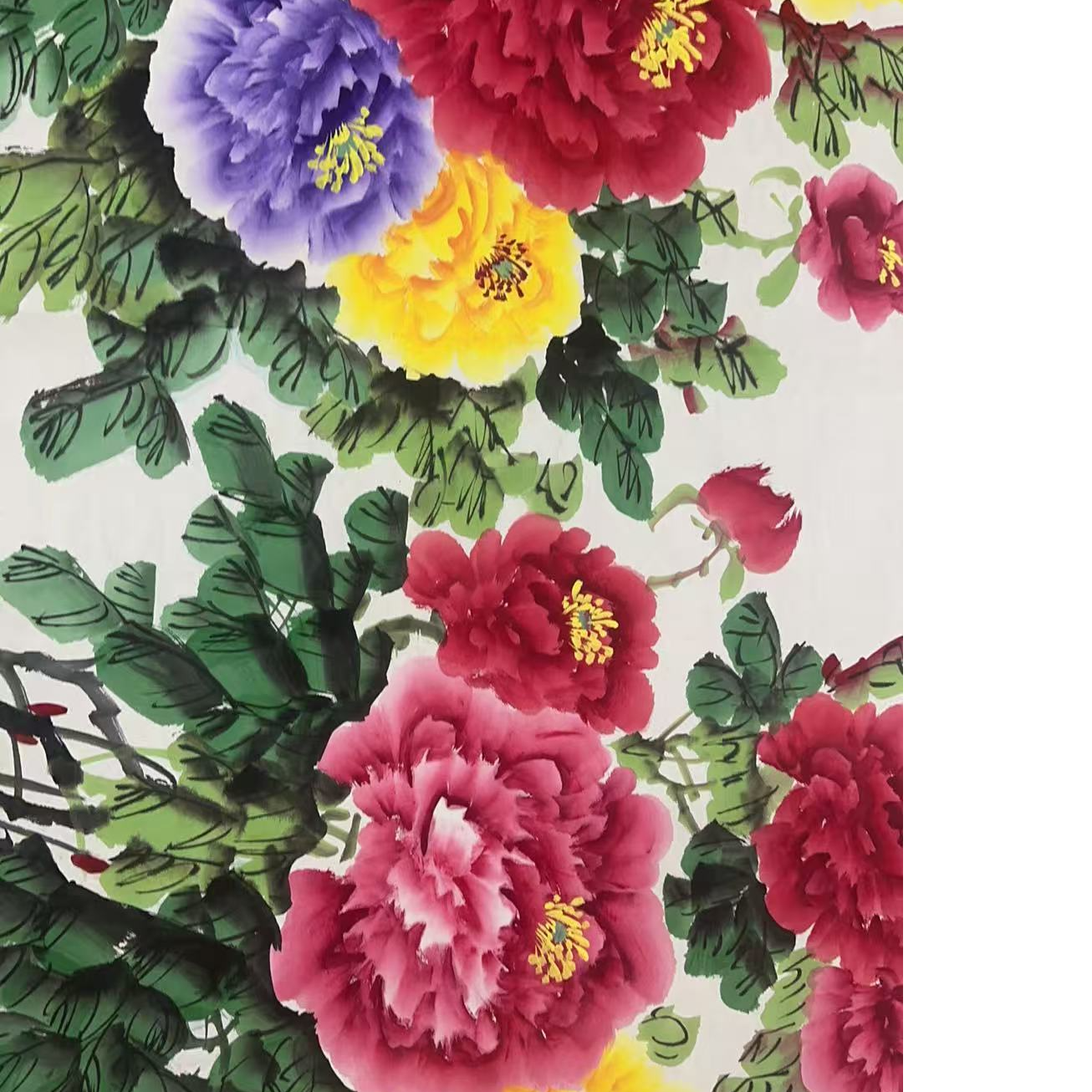 纯手绘作品大牡丹