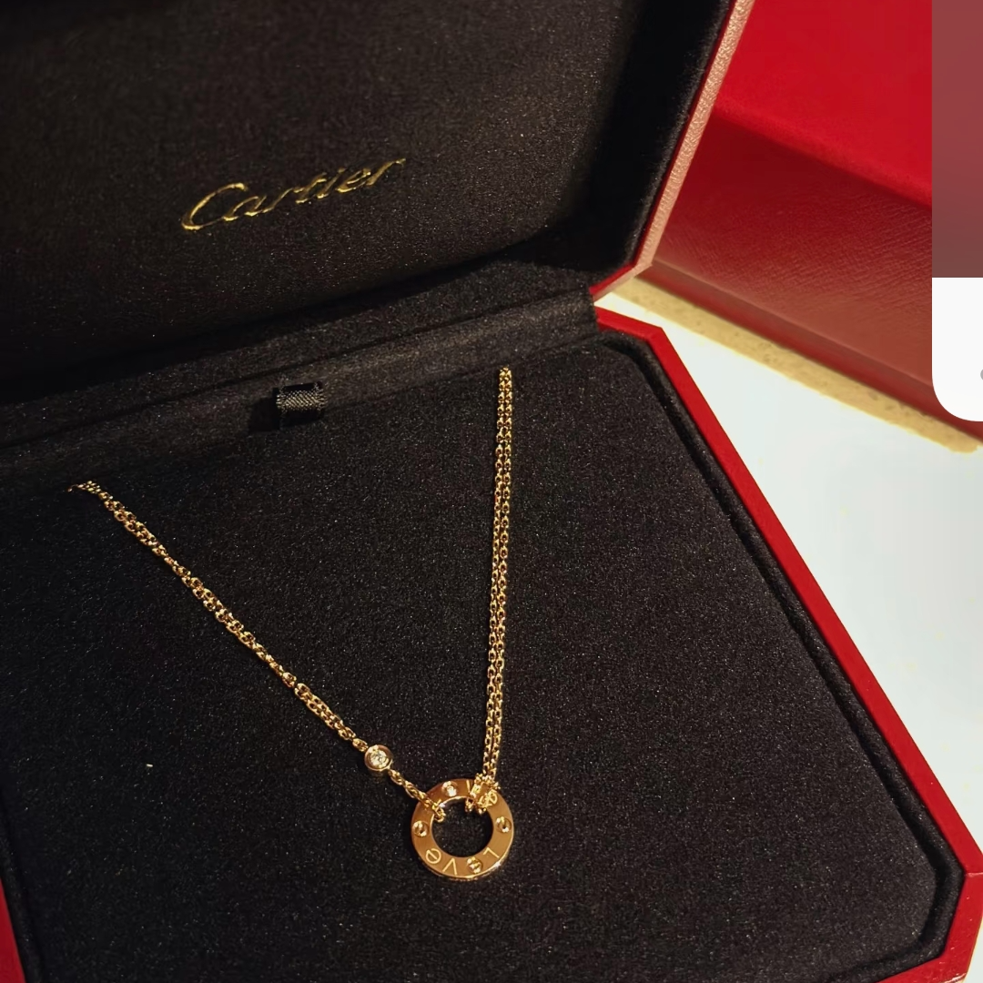 99新 Cartier/卡地亚 【花花活动】LOVE 小饼 镶嵌2颗钻石项链