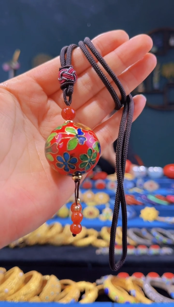 【闪购商品】非遗绝技 景泰蓝3.0项链 红