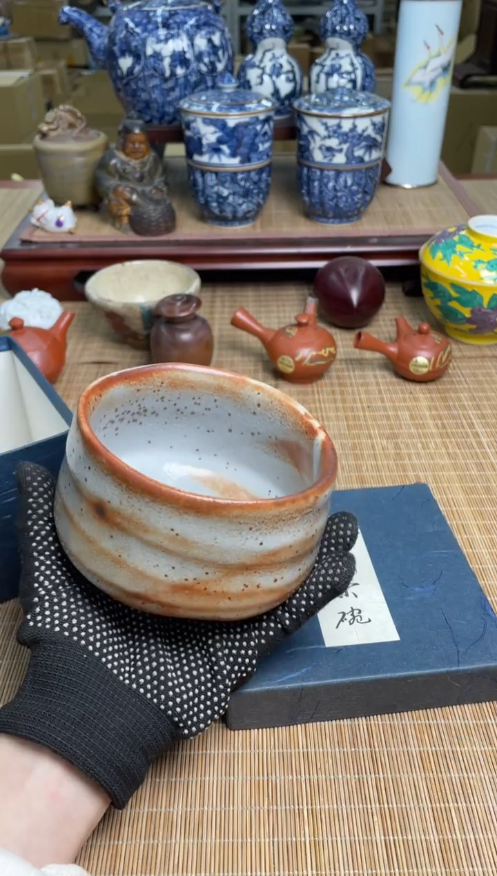 116号志野抹茶碗中古物品谨慎参拍直播专用链接