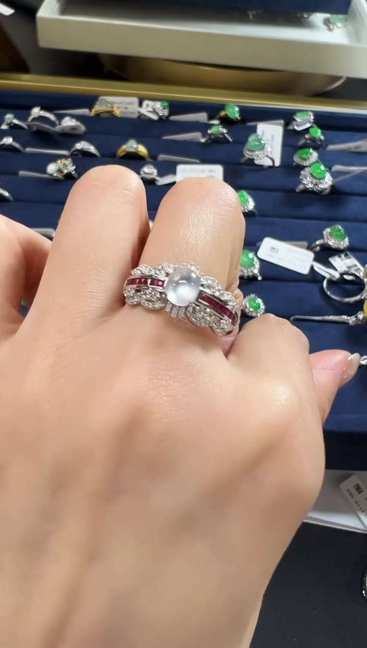 18K金镶嵌戒指翡翠KLIJ1129-002