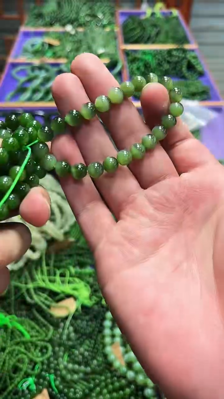 手链未镶嵌和田玉俄料猫眼手串卡8mm多样性发其一