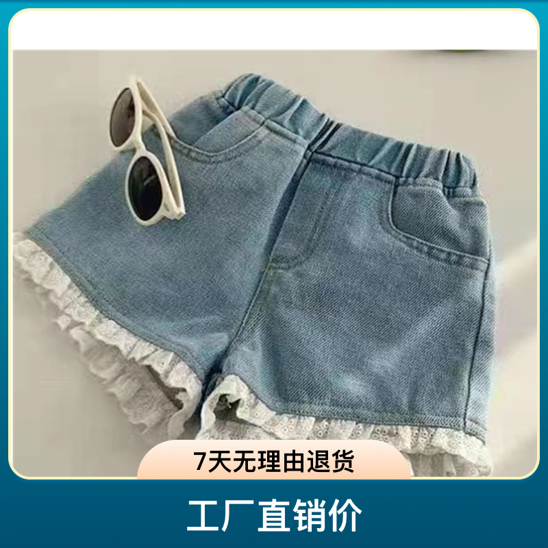 薄款短裤宝宝夏季洋气牛仔裤韩版热裤女女童B类中腰牛仔百搭裤子