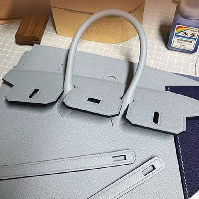 【铂铂拼帆布】高定手缝头层全手工轻奢时尚高档休闲款女包