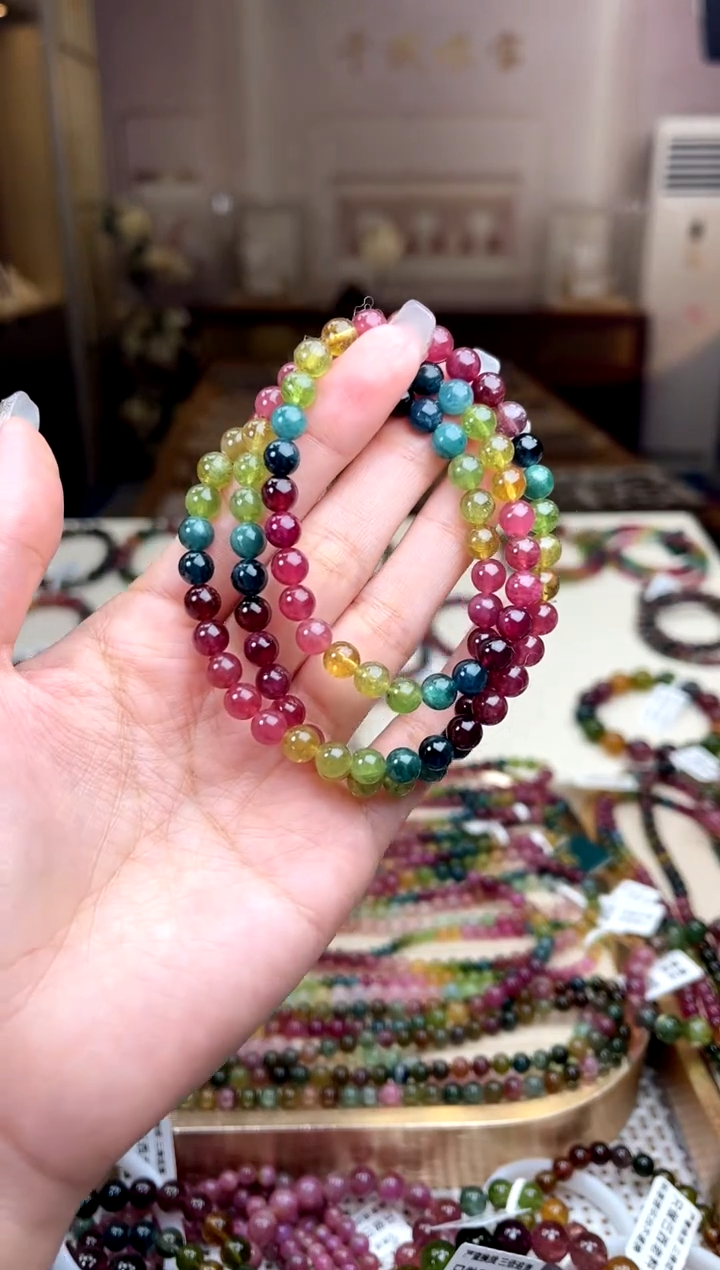 【闪购商品】碧玺/未镶嵌6mm+碧玺多圈多样性发货