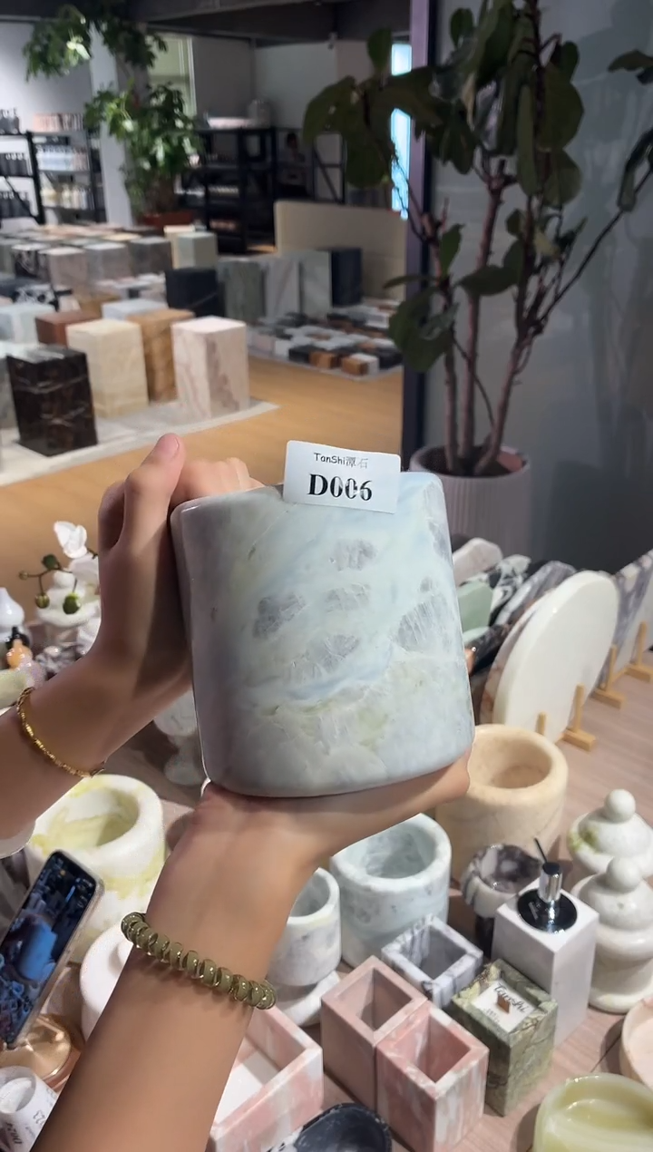 石材D006芬迪蓝香薰桶13cm