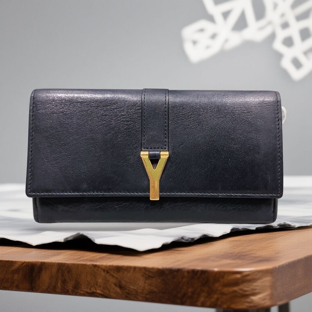 95新 YSL/圣罗兰  黑色手拿包  1839 9523