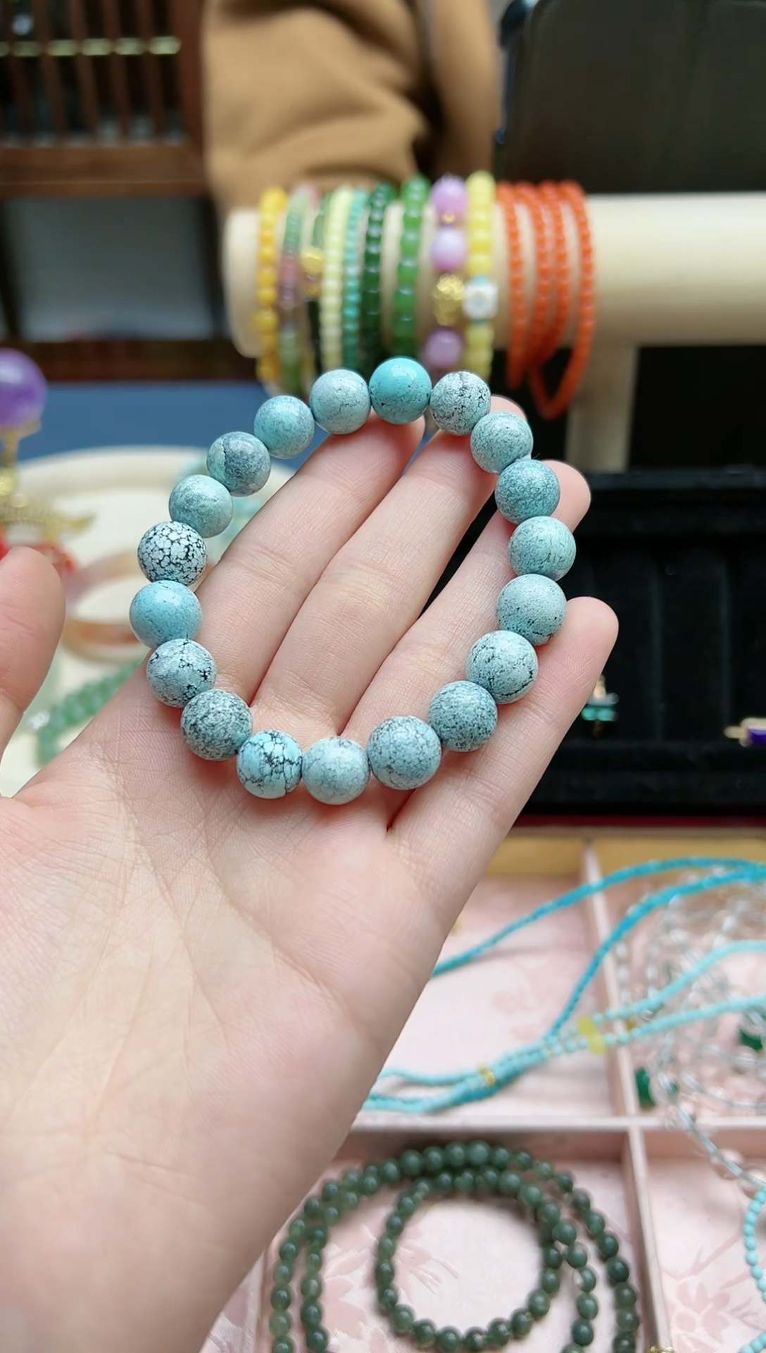 【闪购商品】绿松石手串未镶嵌松石手串*1 ZD（微瑕）