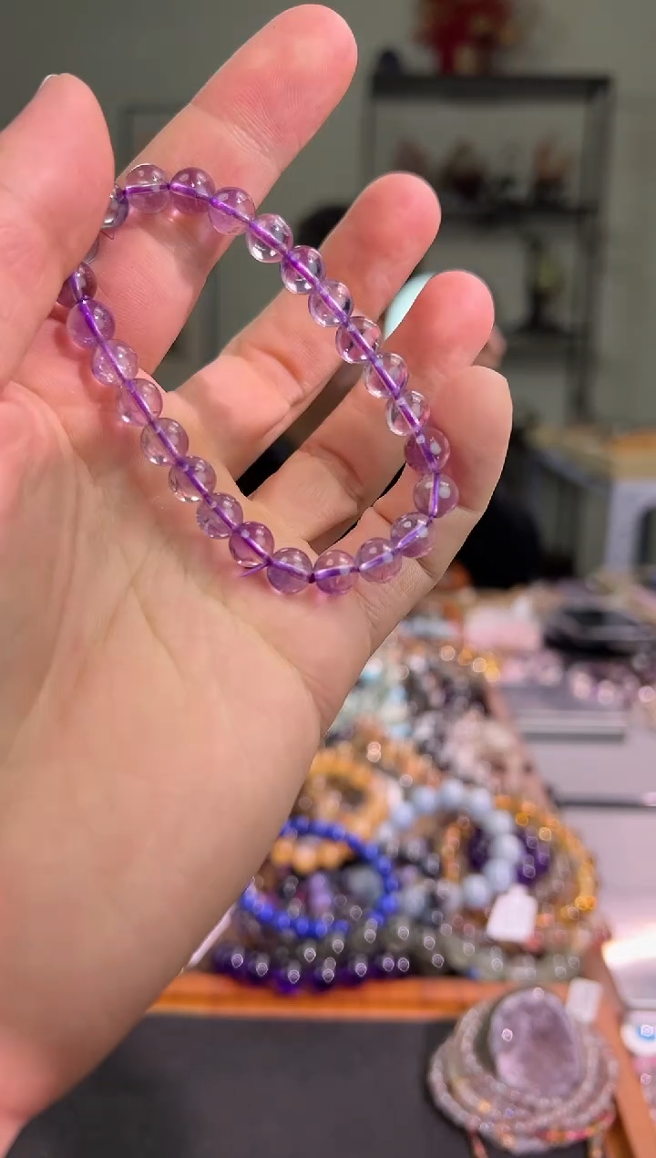 【闪购商品】水晶手串未镶嵌7.8mm紫超七手串