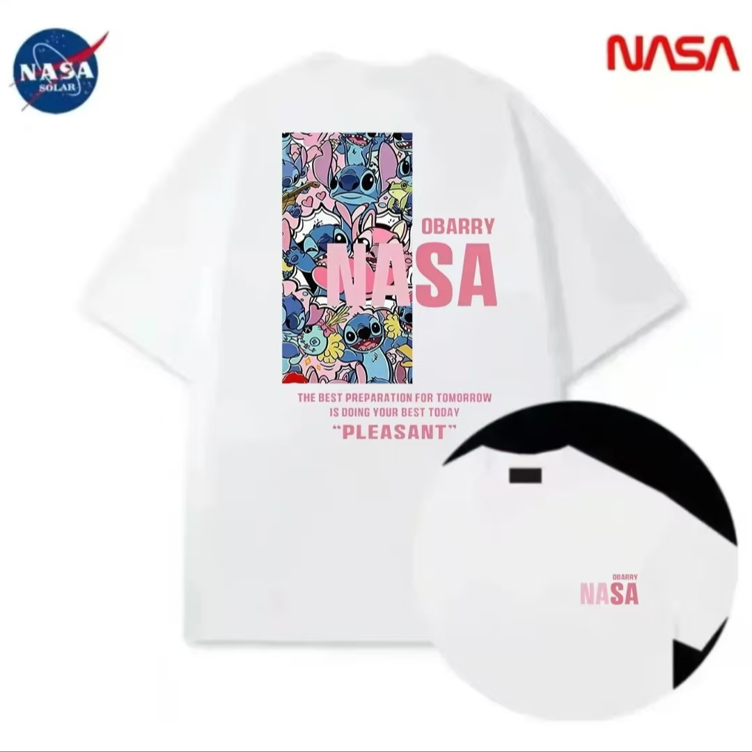 【NASA联名】纯棉夏季圆领短袖T恤休闲百搭宽松时尚男女同款A-3