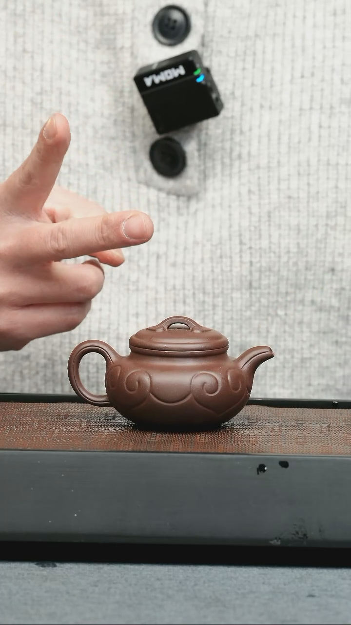 【闪购商品】紫砂茶壶五堂仿古如意-90cc