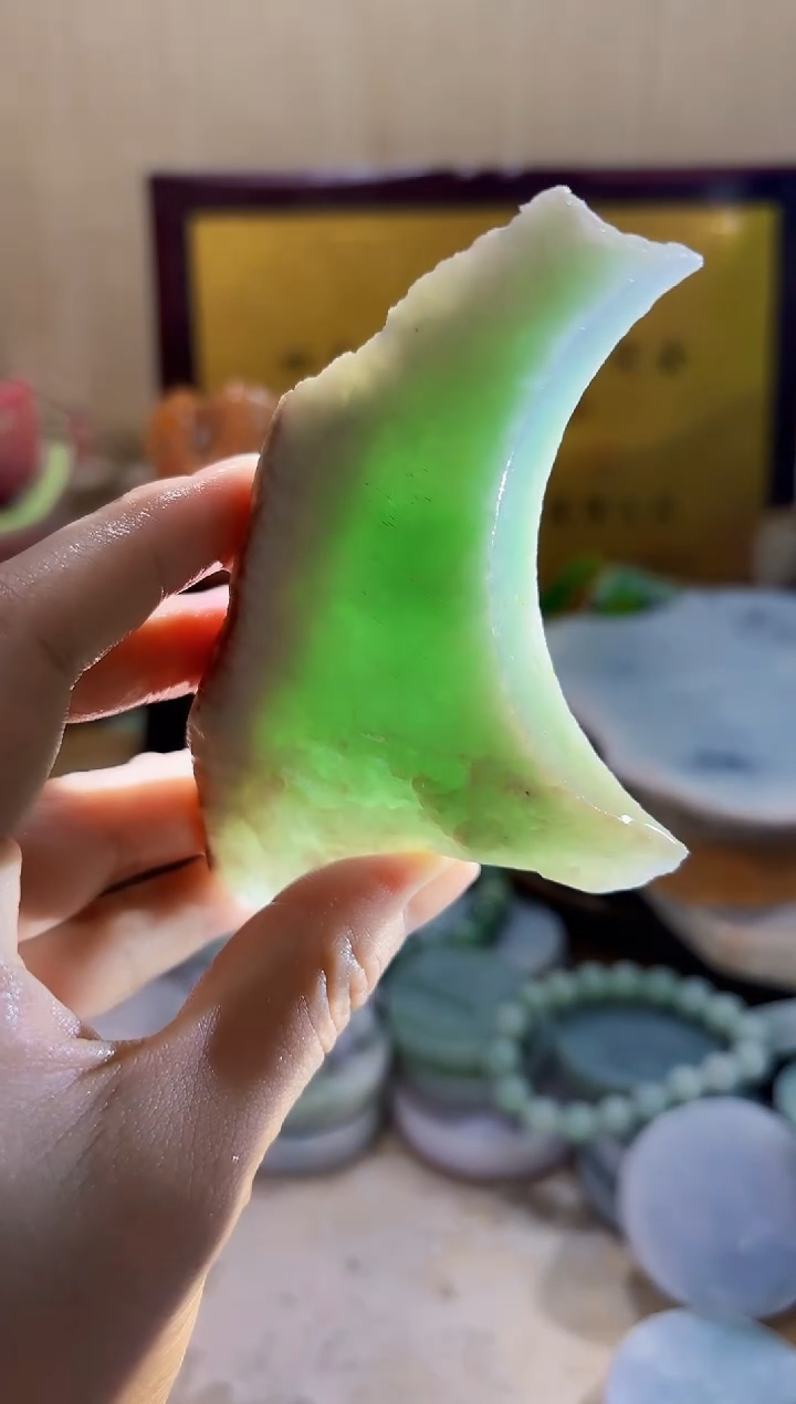 翡翠挂件未镶嵌 A货璀丫丫2733