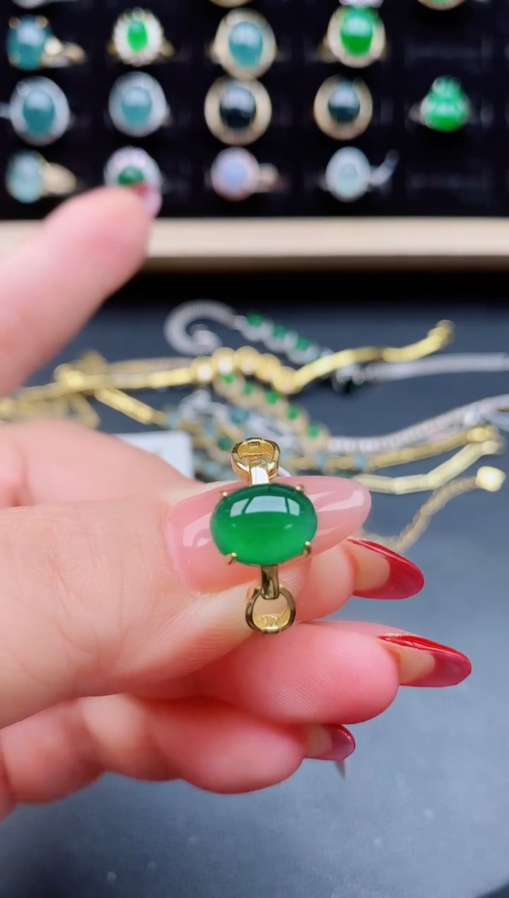 【闪购商品】翡翠戒指银S925镶嵌5080550