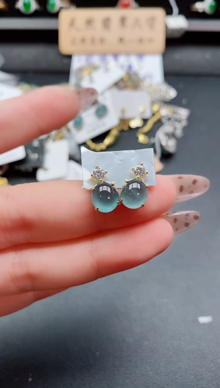 银S925镶嵌戒指翡翠1