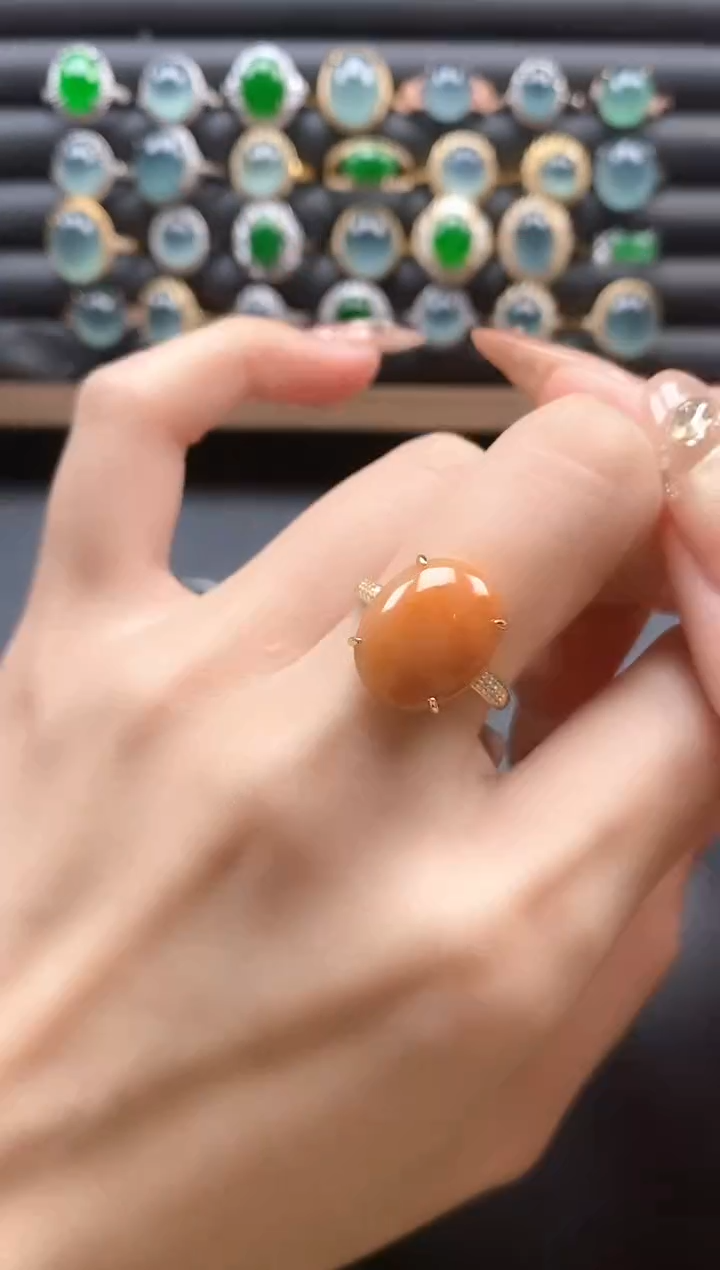 银S925镶嵌戒指翡翠51151