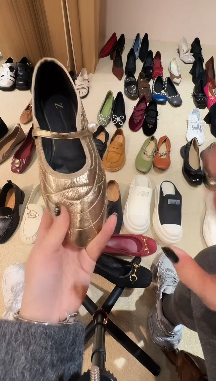 鱼嘴鞋951-32金色37码