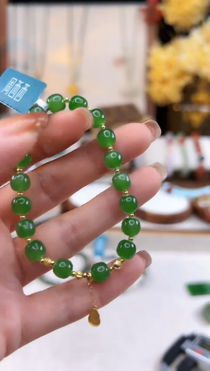 【闪购商品】和田玉手饰18K金镶嵌@@B5921D016292