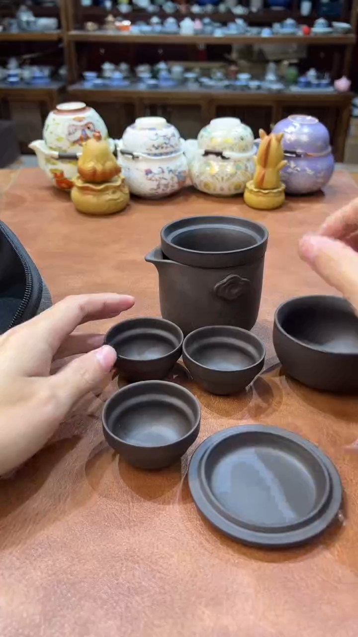 真的很便宜会开片的旅行茶具