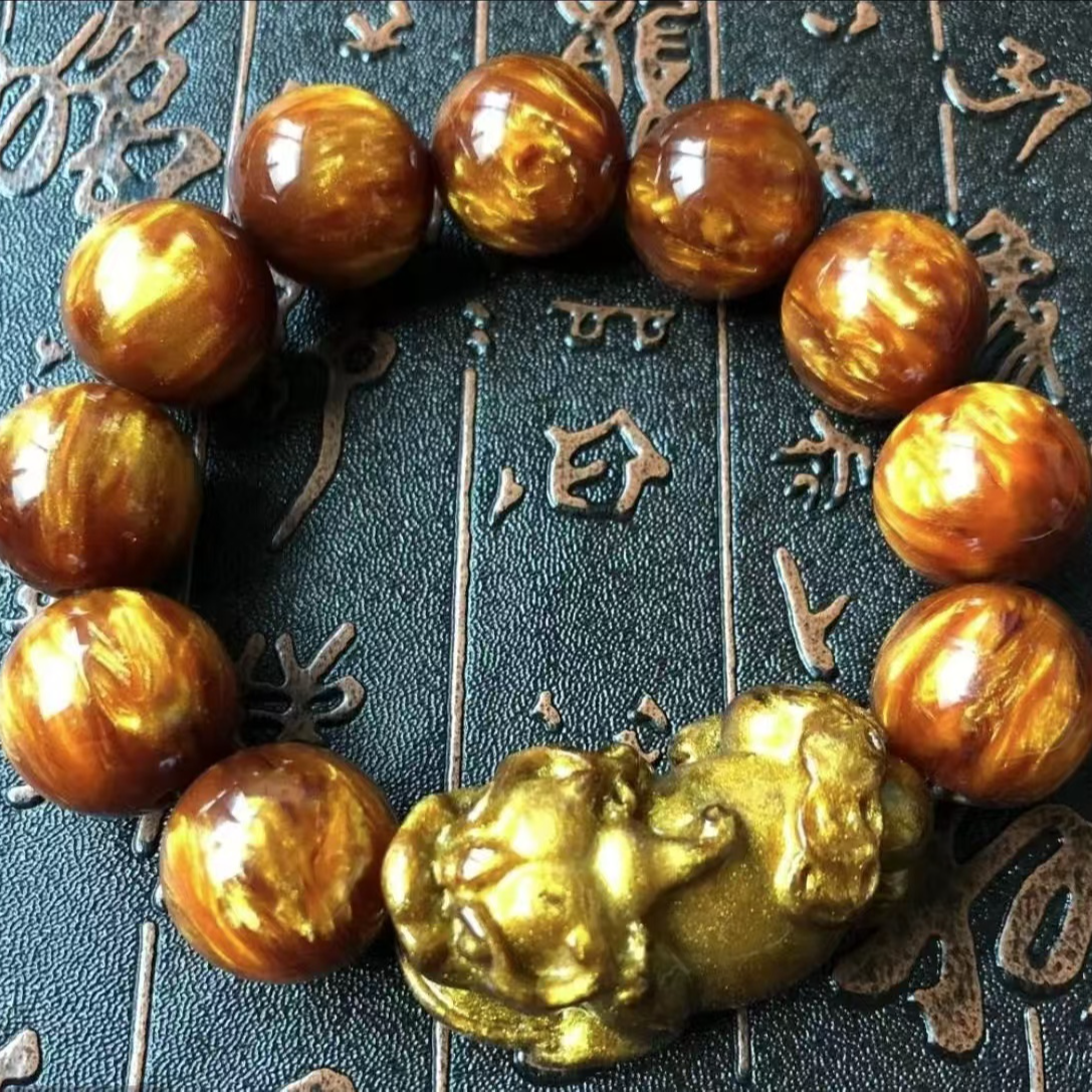 手链 SC-428  金丝海柳貔貅手串