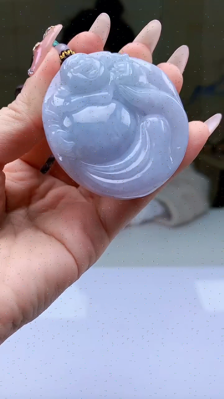 【闪购商品】定制翡翠未镶嵌4902ty-毛货挂件160