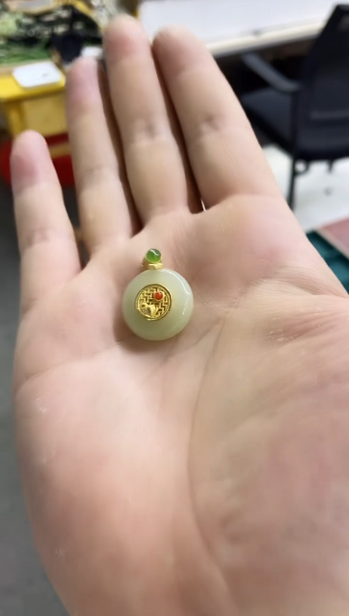 和田玉银S925镶嵌颈饰吊坠多样性发货拍一发一