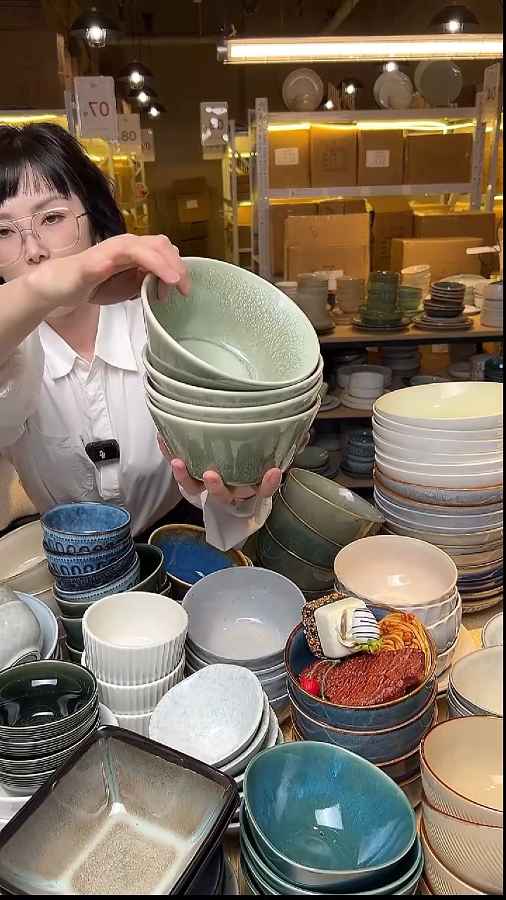 瓷68外贸尾货窑变釉下彩默认微瑕