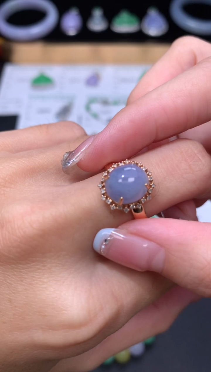 18K金镶嵌定制翡翠自营供应 48小时鉴赏期 