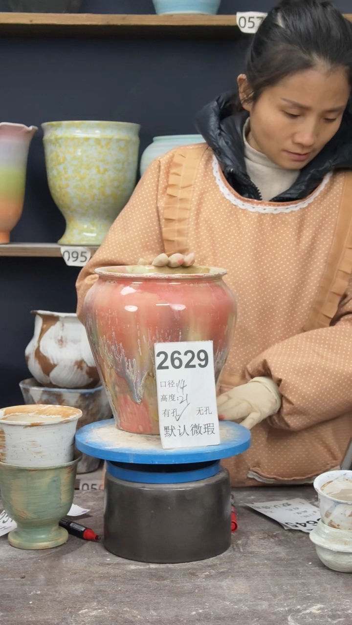 景德镇陶园花盆【微瑕】2629