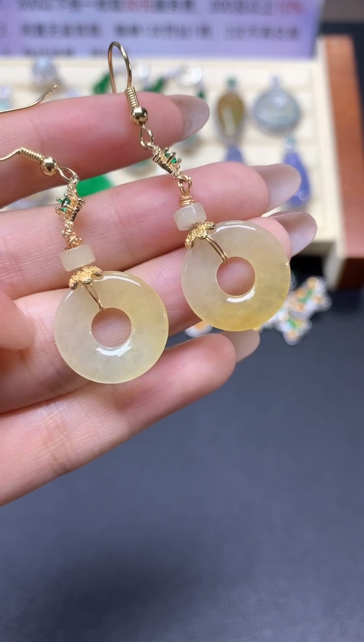 【闪购商品】翡翠耳饰银S925镶嵌耳饰|800+80