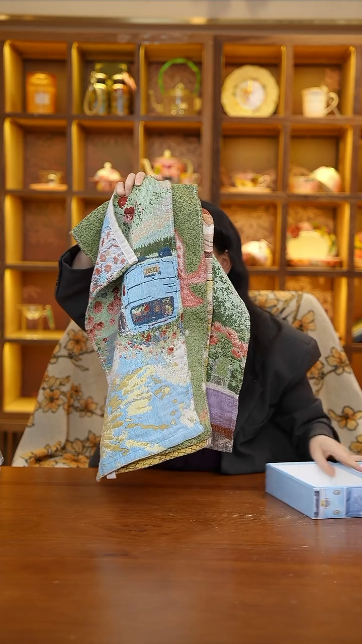 陶119-彩绘系列小毛巾3条装礼盒*2 25*50cm【CF5520】