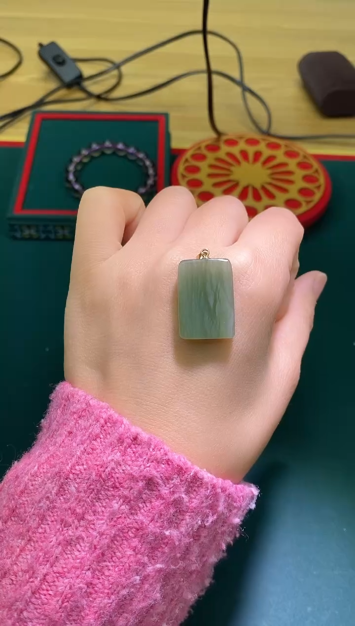 颈饰未镶嵌和田玉多样性发一件075