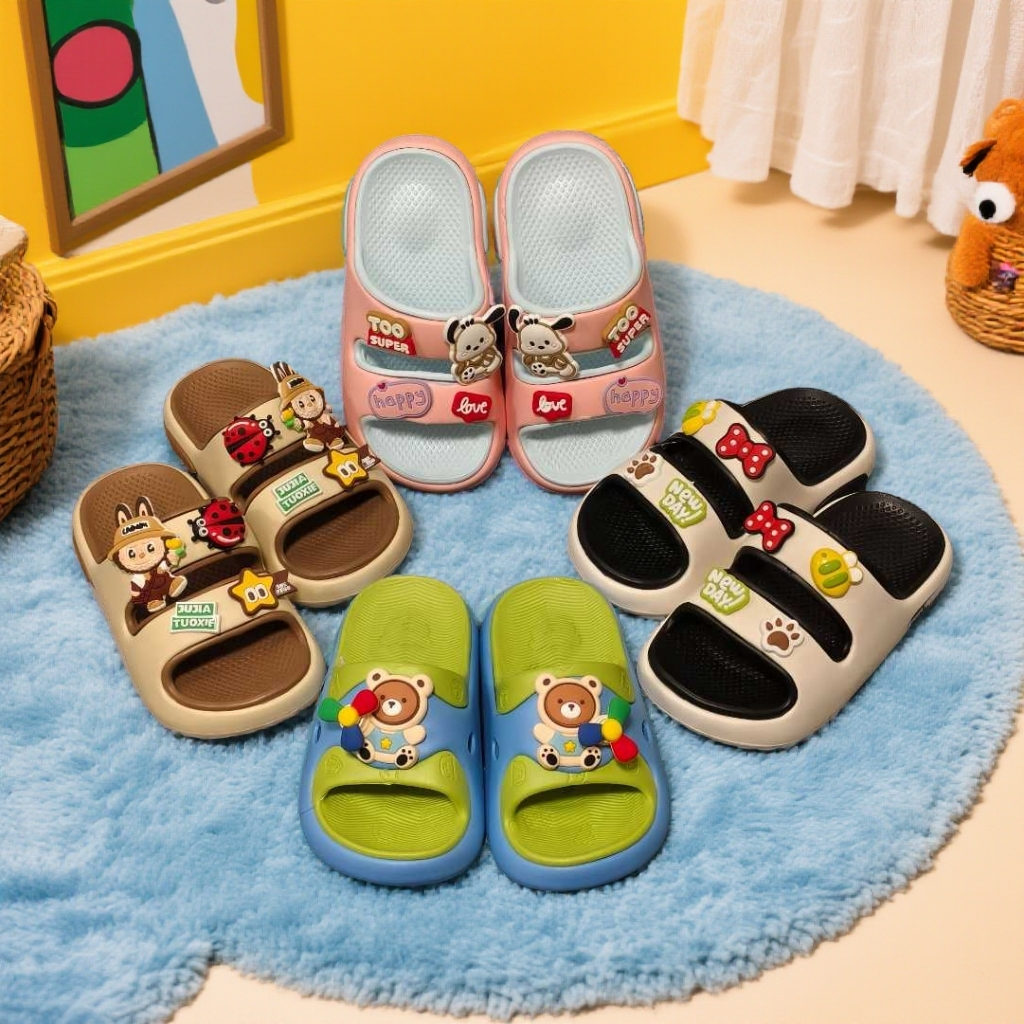 编码B01-200断码EVA儿童拖鞋清货【默认微瑕】夏季外穿卡通网红凉拖