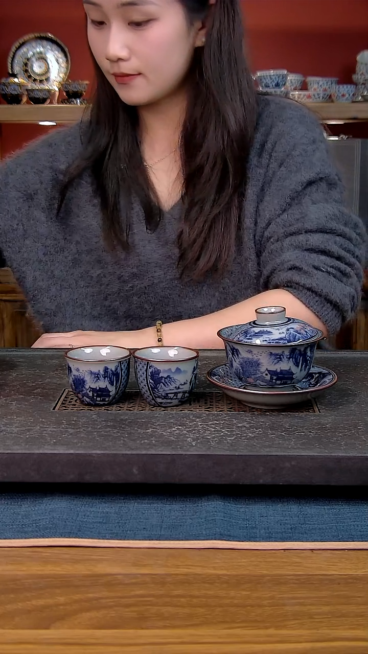 简装家用款3件套 老陶泥开片纹陶瓷茶具