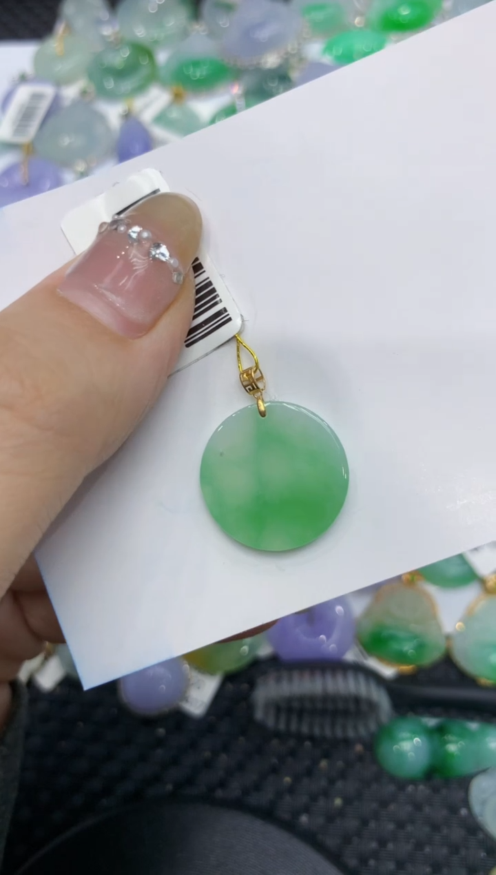 【闪购商品】翡翠颈饰18K金镶嵌222222222