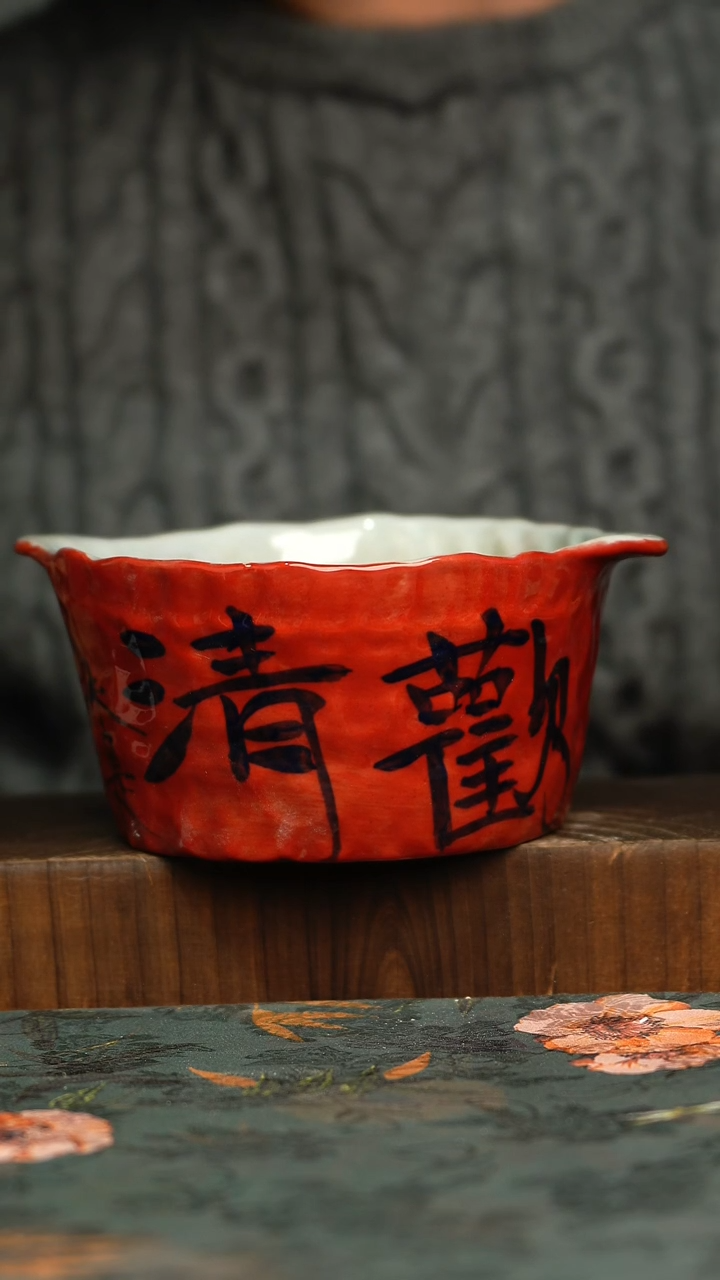 杯釉下彩手工手绘同款陶器