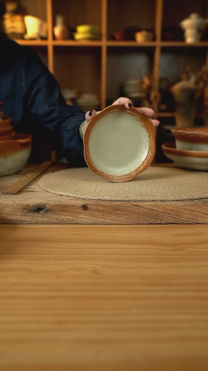 暖阳系列的6英寸花边盘1个