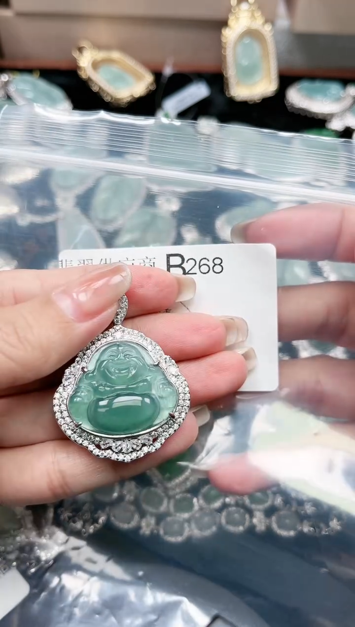【闪购商品】翡翠颈饰未镶嵌赠皮绳268