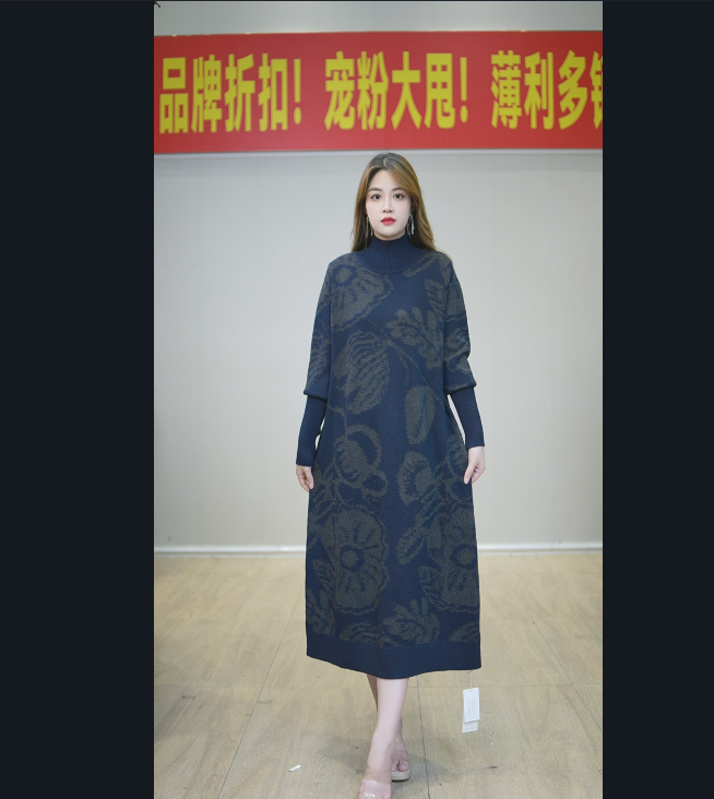 【嘉施兰格】1591冬季新款连衣裙2025优雅中长款纯色长袖裙子简约