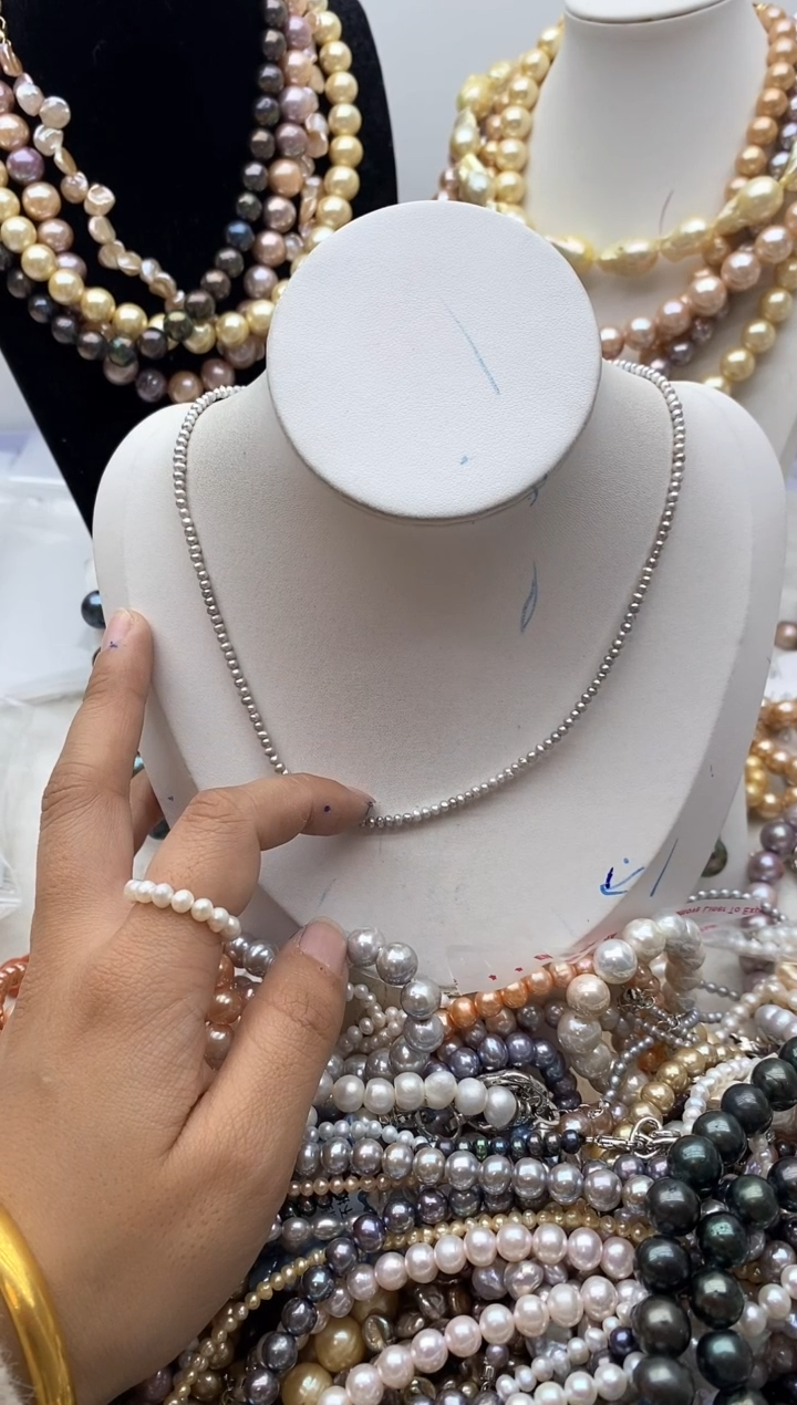 【闪购商品】淡水珍珠颈饰钛钢96