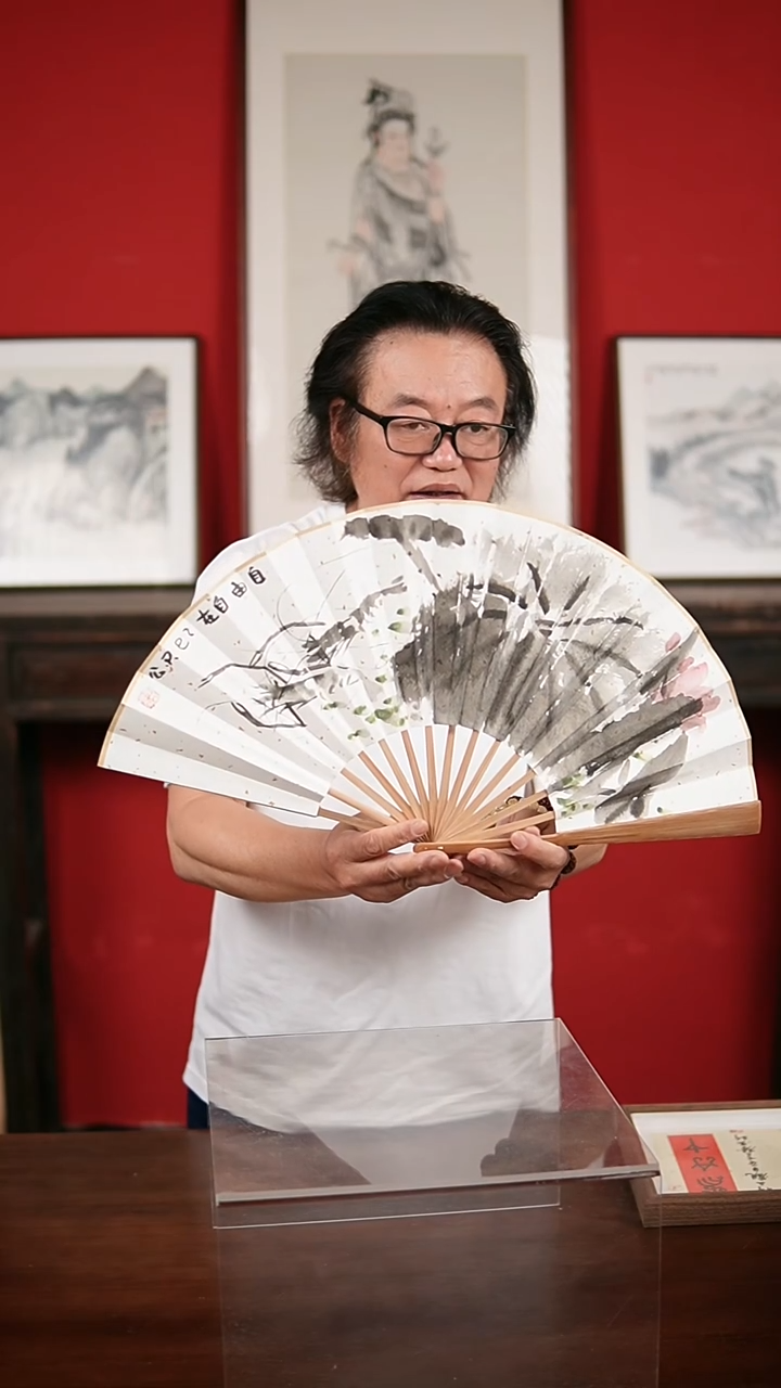 国画手绘手写-10寸扇子