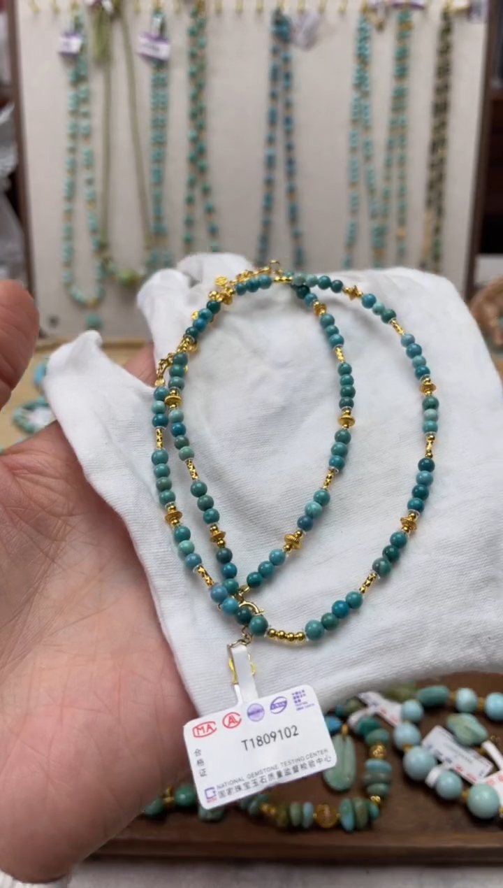 【闪购商品】绿松石项链银S925镶嵌120