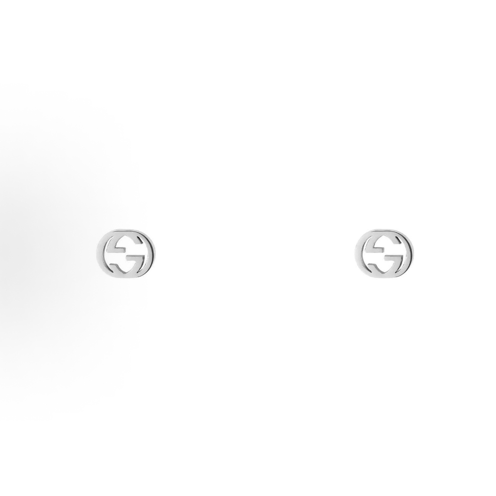 99新 GUCCI/古驰 古驰au750白金耳钉