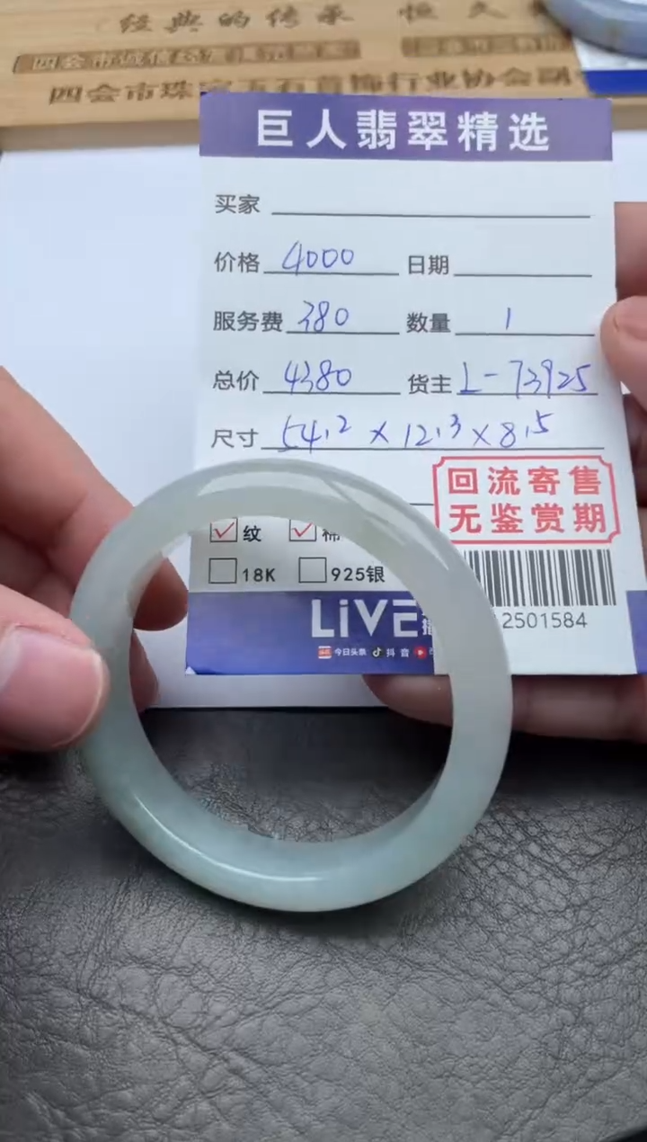 【闪购商品】翡翠挂件未镶嵌手镯-12501584