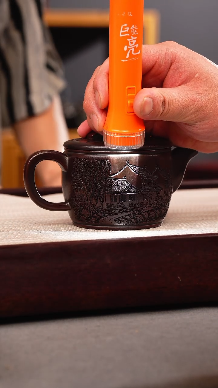 茶壶紫砂古乌泥 汉瓦 忆江南