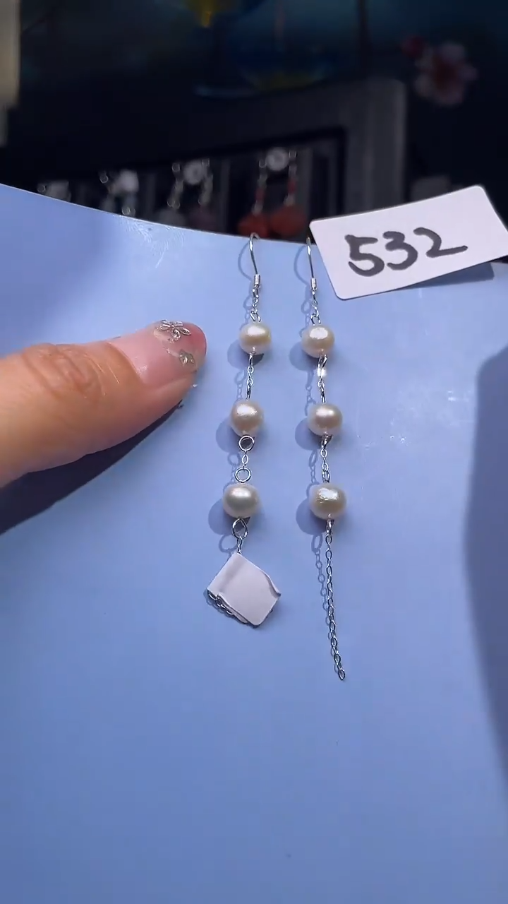 未镶嵌耳饰淡水珍珠喜欢拍