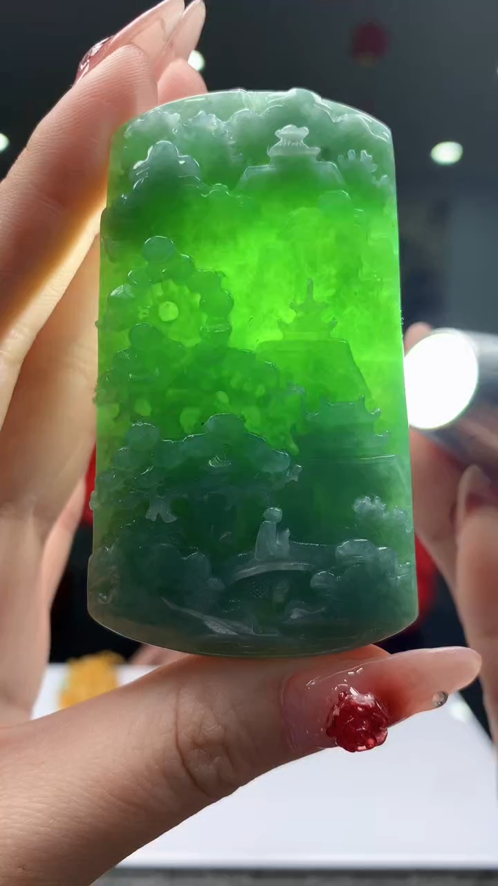 【闪购商品】定制翡翠未镶嵌1061ry-毛货挂件